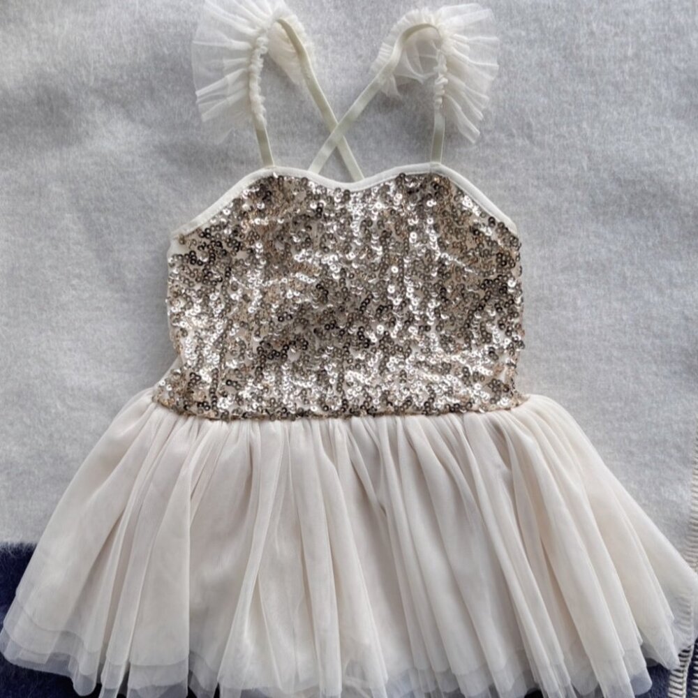 Noralee Clementine Tutu Dress in Champagne size 4